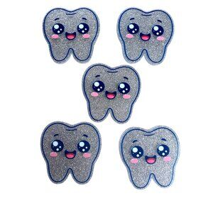 10 pc glitter dental assistant hygienist dentist  acrylic flat back charm for ba